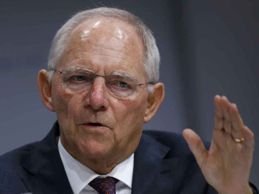 El ministro alemán de Finanzas, Wolfgang Schäuble, en una reciente conferencia en Frankfurt