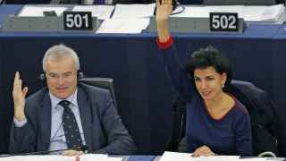 Rachida Dati en una votación en el parlamento europeo