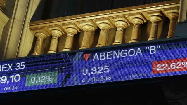 Cotización de Abengoa en la Bolsa de Madrid