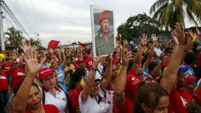 Seguidores de Maduro en uno de los actos de campaña.