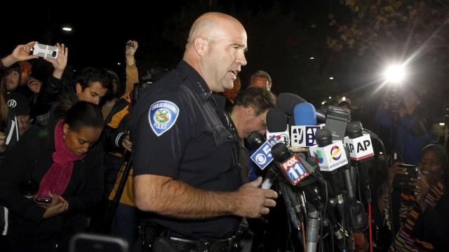 El jefe de Policía Jarrod Burguan atiende a los medios tras el suceso