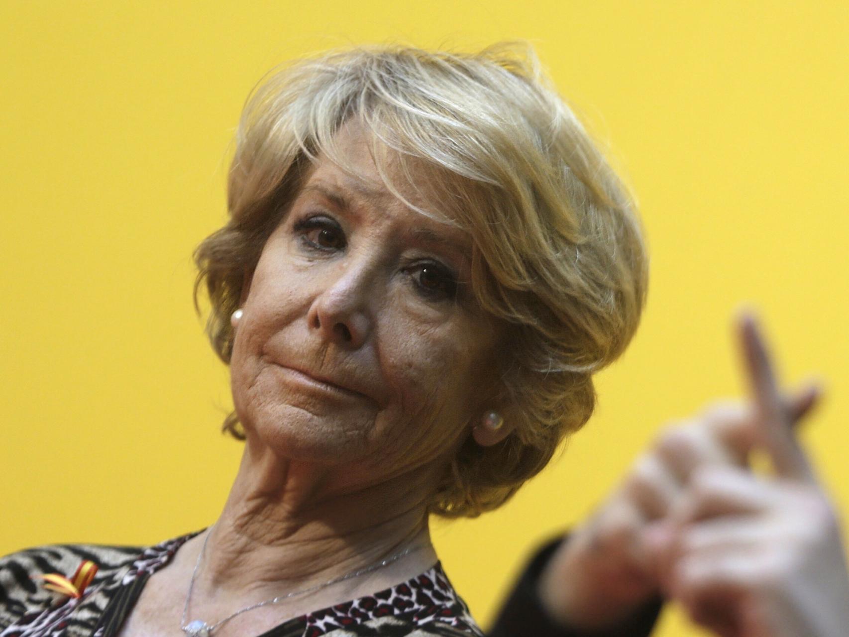 La presidenta del PP de Madrid, Esperanza Aguirre.