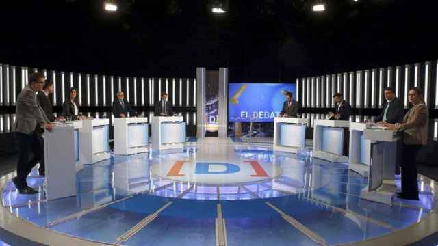 Los nueve protagonistas del debate electoral organizado por Televisión española.