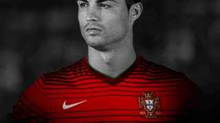 Cristiano Ronaldo con la camiseta de la selección de Portugal