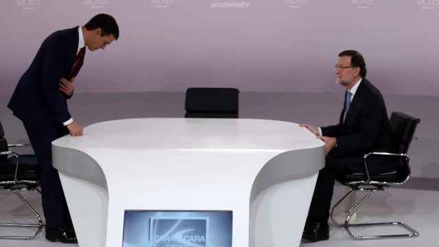 Sánchez y Rajoy, antes de empezar el debate