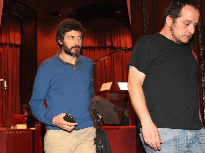 Oleguer Pujol Ferrusola acompañado de David Fernández.