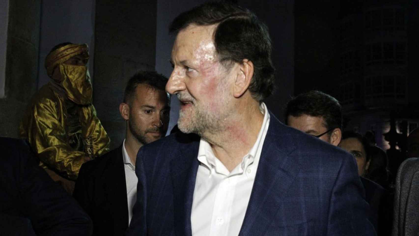 Mariano Rajoy, tras la agresión
