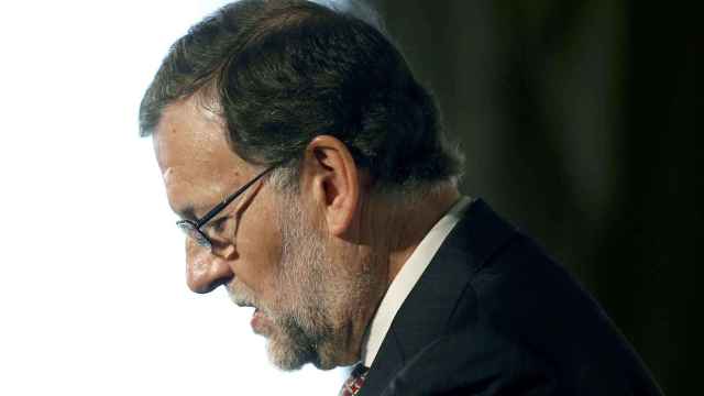 Mariano Rajoy durante su intervención en la tribuna organizada por el diario La Vanguardia
