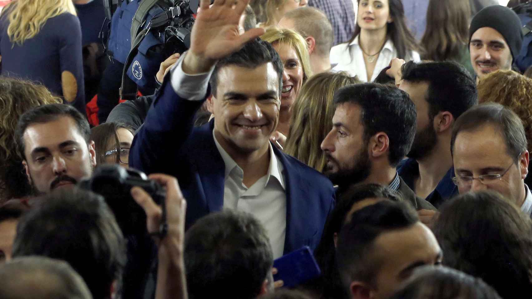 Pedro Sánchez, tras conocer los resultados de las elecciones.