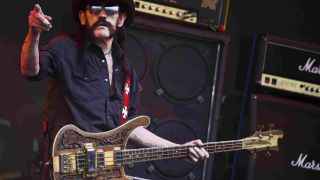 Lemmy Kilmister en el Festival de Glastonbury.