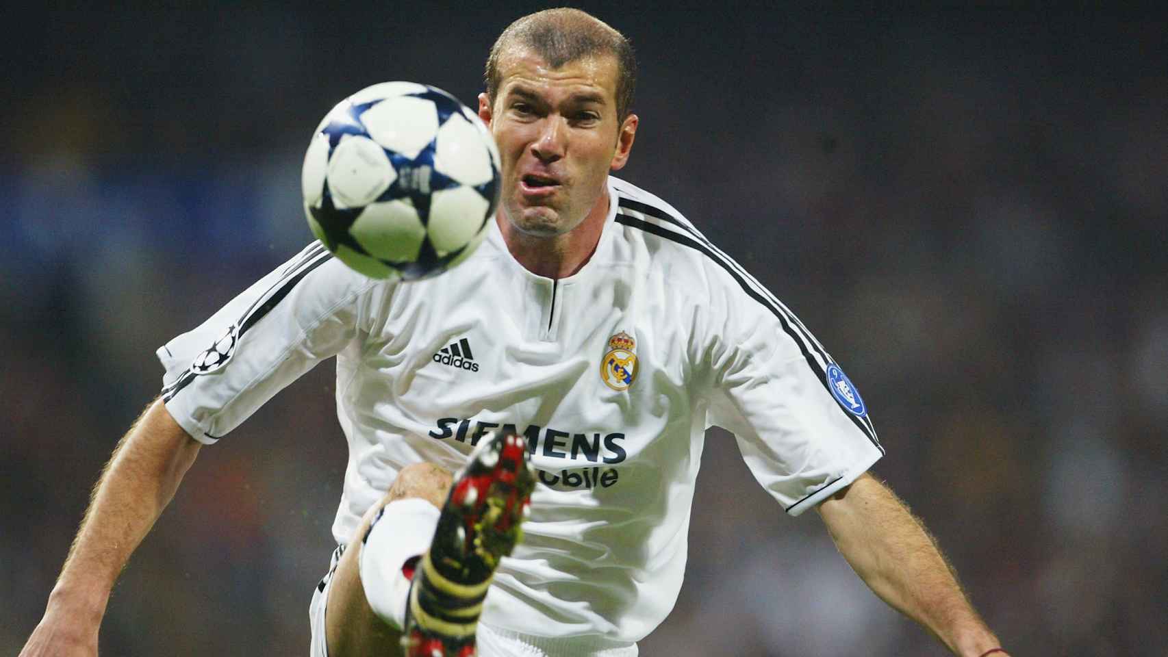 Zidane, durante un encuentro entre el Real Madrid y el Bayern de Múnich.