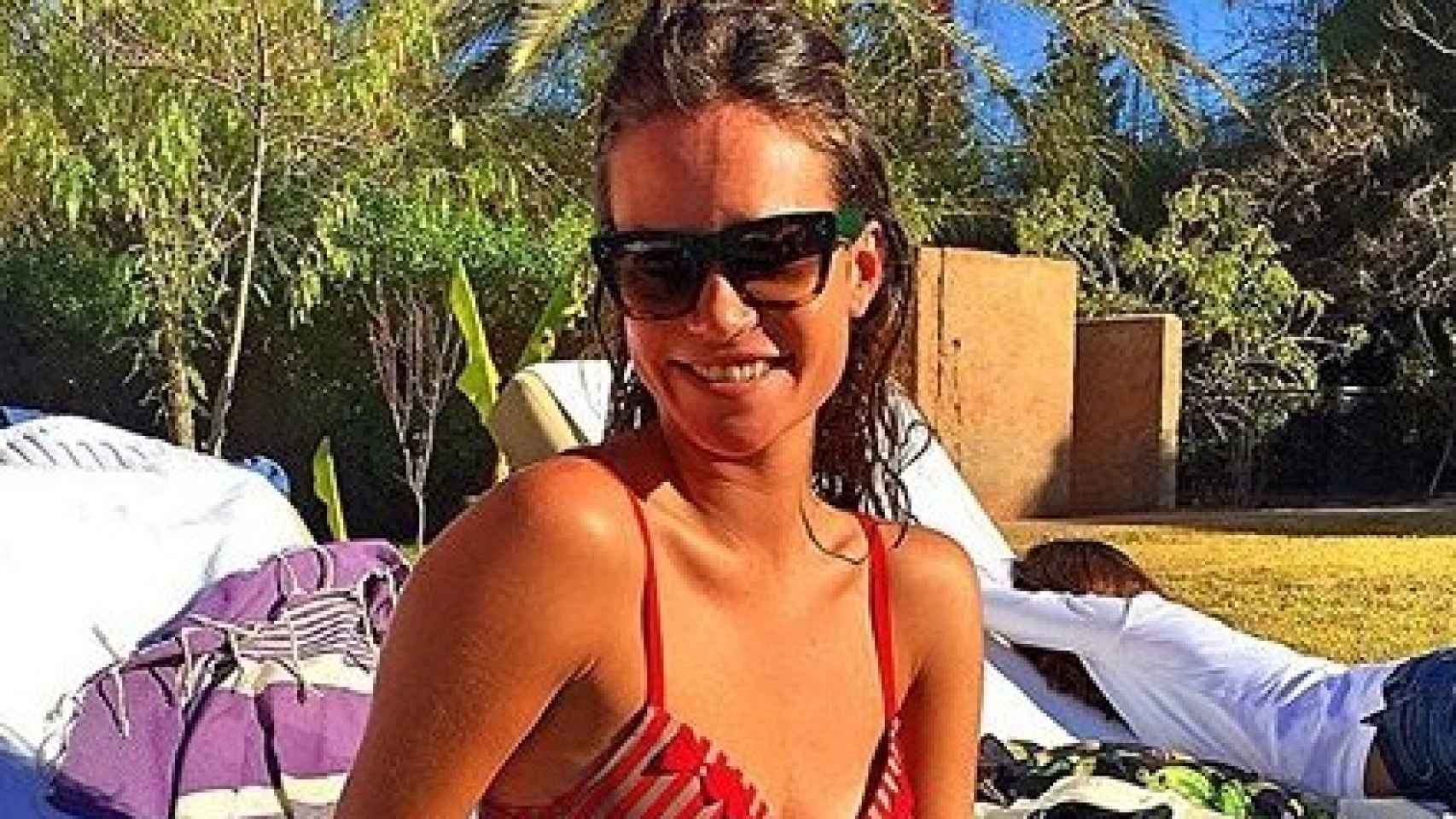 Marina Peñate mientras posa en sus vacaciones en Marrakech