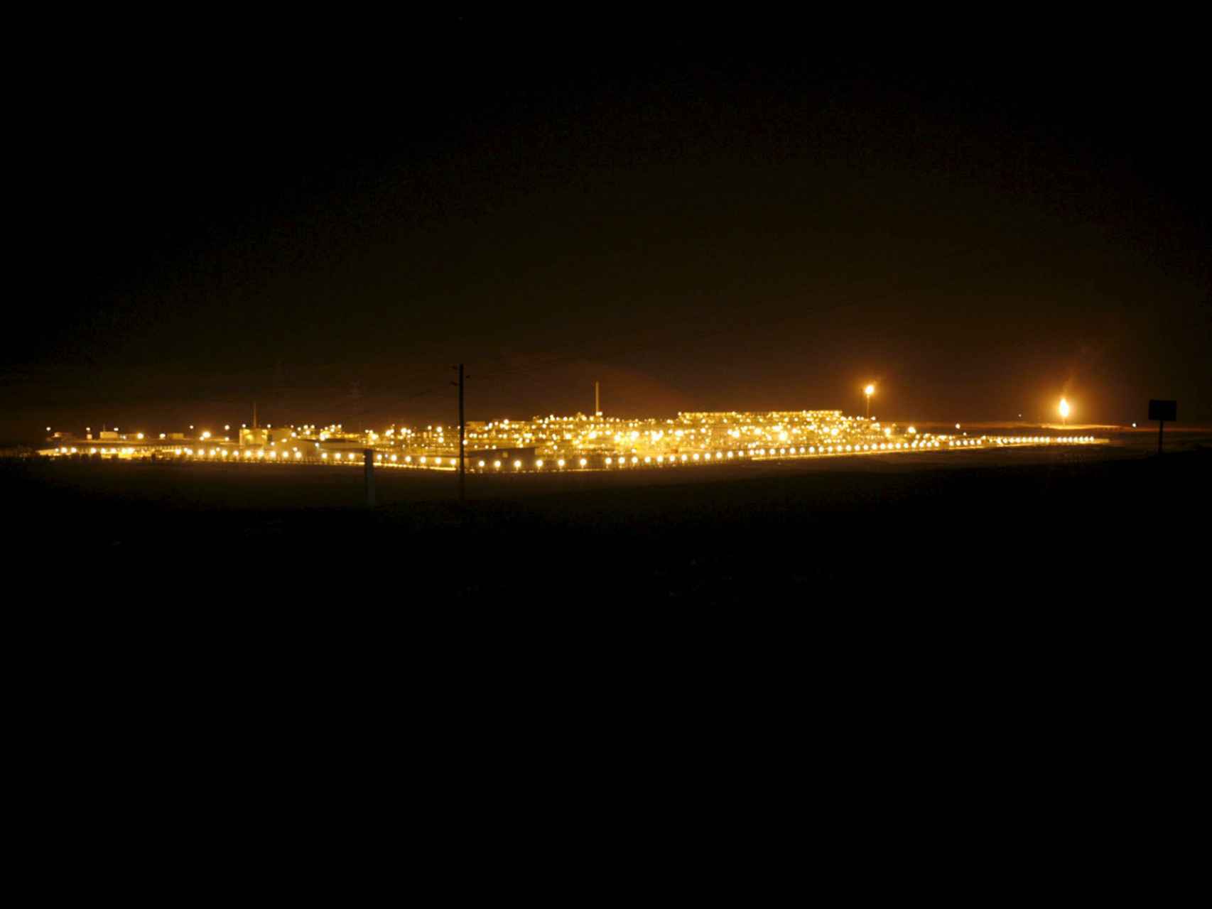 Campo de extracción de crudo en Arabia Saudí.