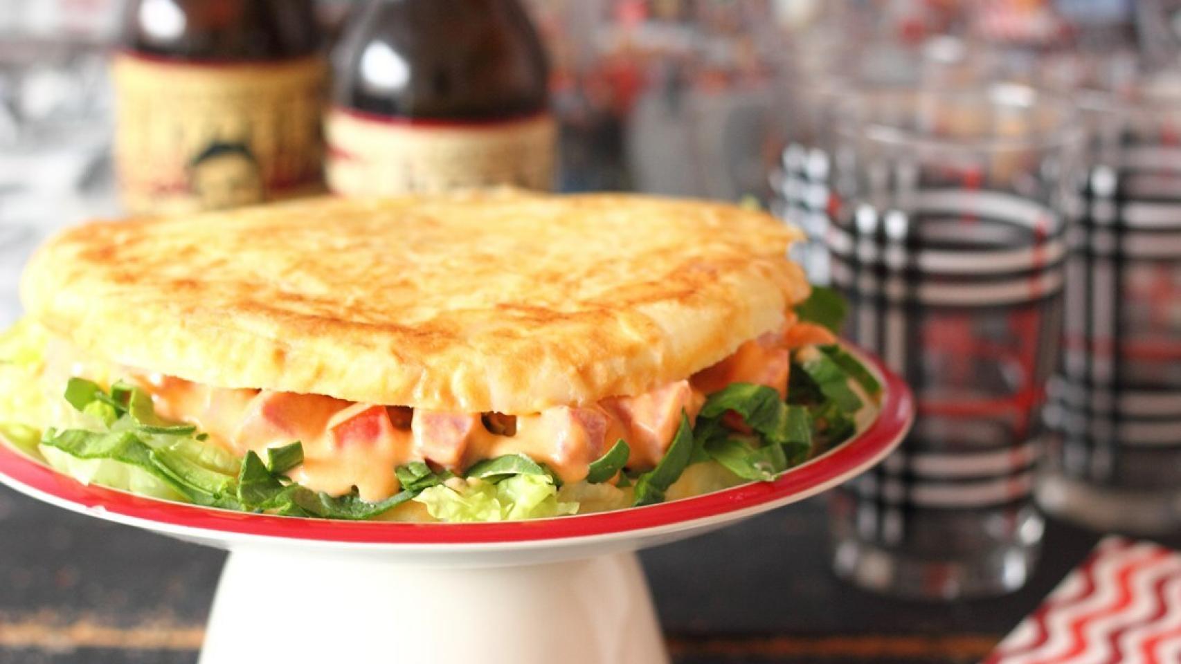 Tortilla rellena, receta fácil paso a paso