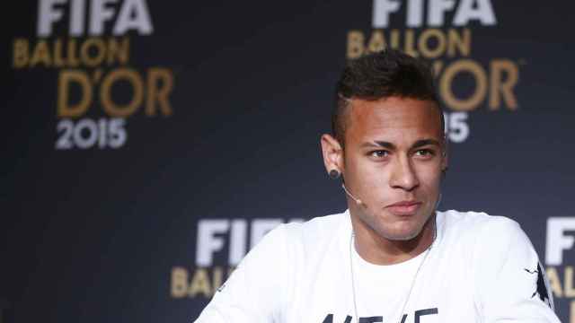 Neymar durante la gala del balón de Oro.