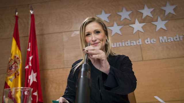 Cristina Cifuentes durante el anuncio de la puesta en marcha del Plan de regeneración democrática