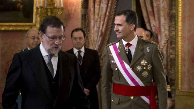 Felipe VI y Mariano Rajoy en la celebración del día de la Epifanía en el Palacio Real