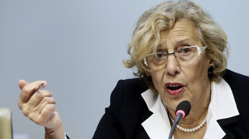 Carmena durante su último encuentro con la prensa