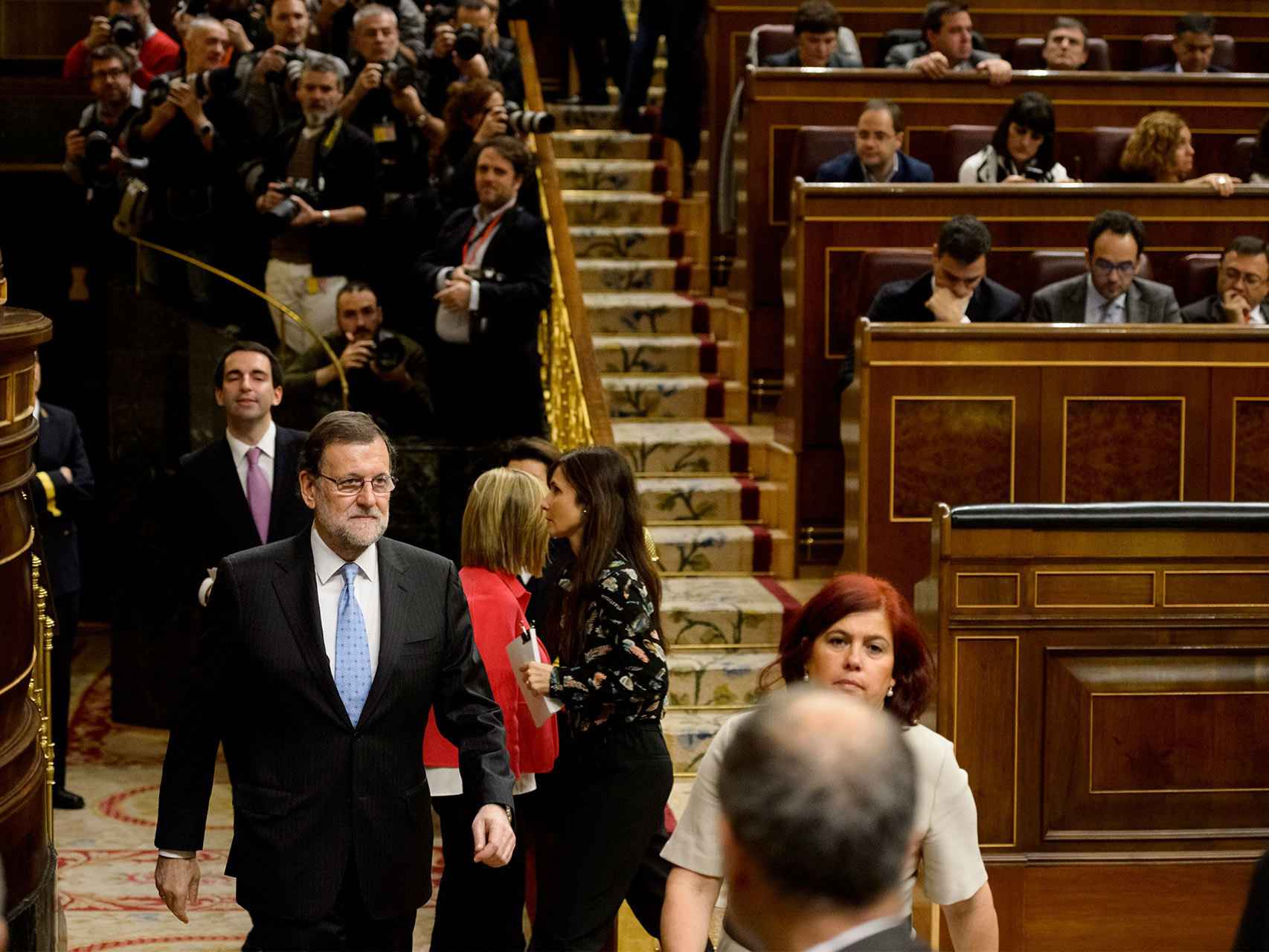 Rajoy, durante la votación para presidente del Congreso.