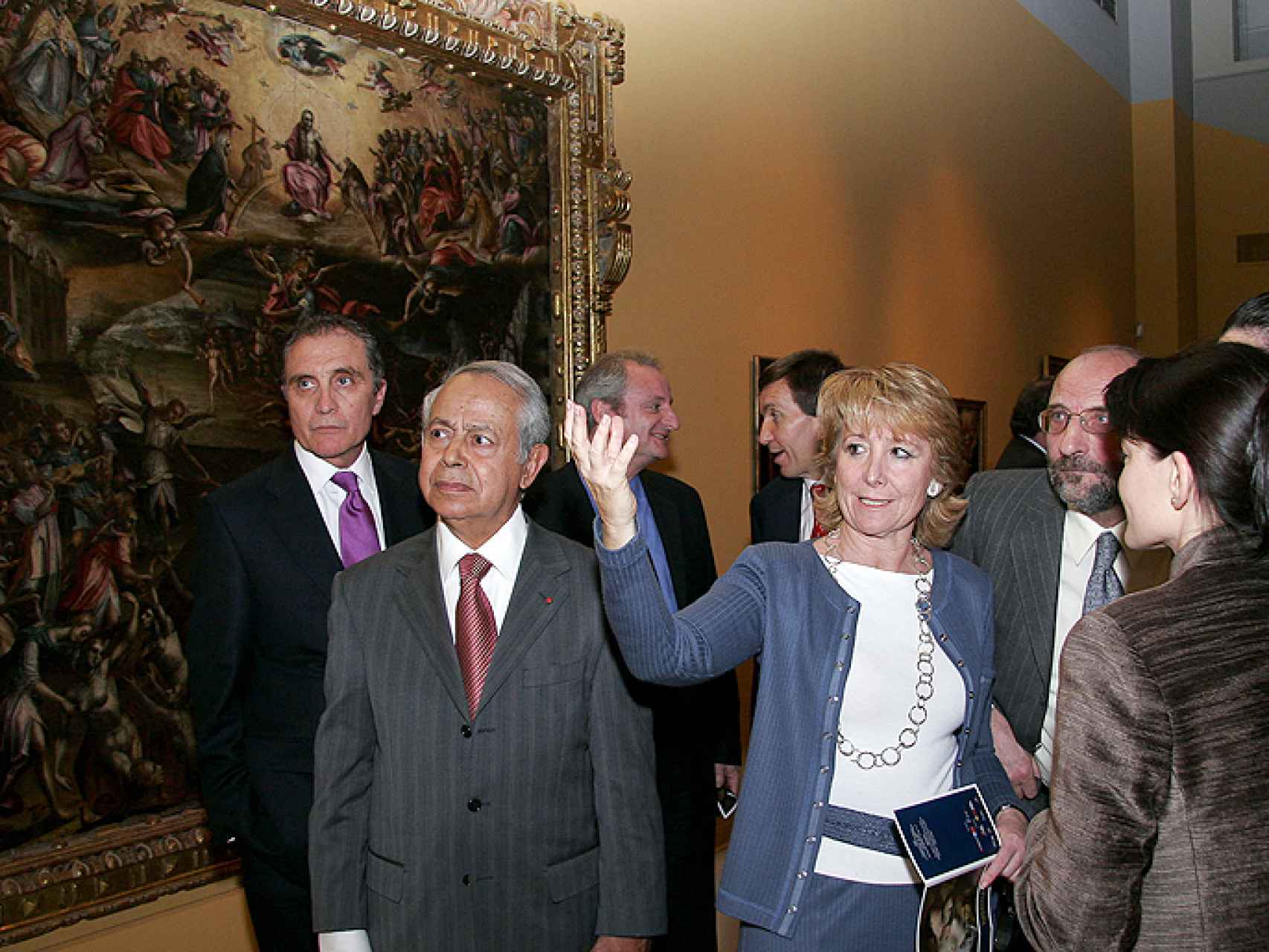 Esperanza Aguirre en la inauguración de La Justicia en las Artes (2007).
