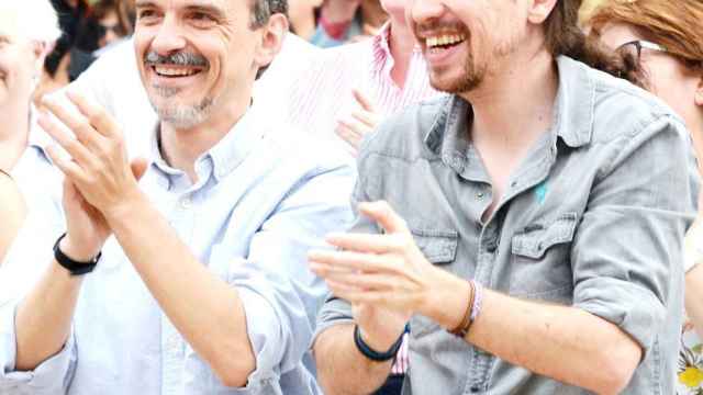 Pablo Iglesias y el número uno de Podemos en Madrid, José Manuel López