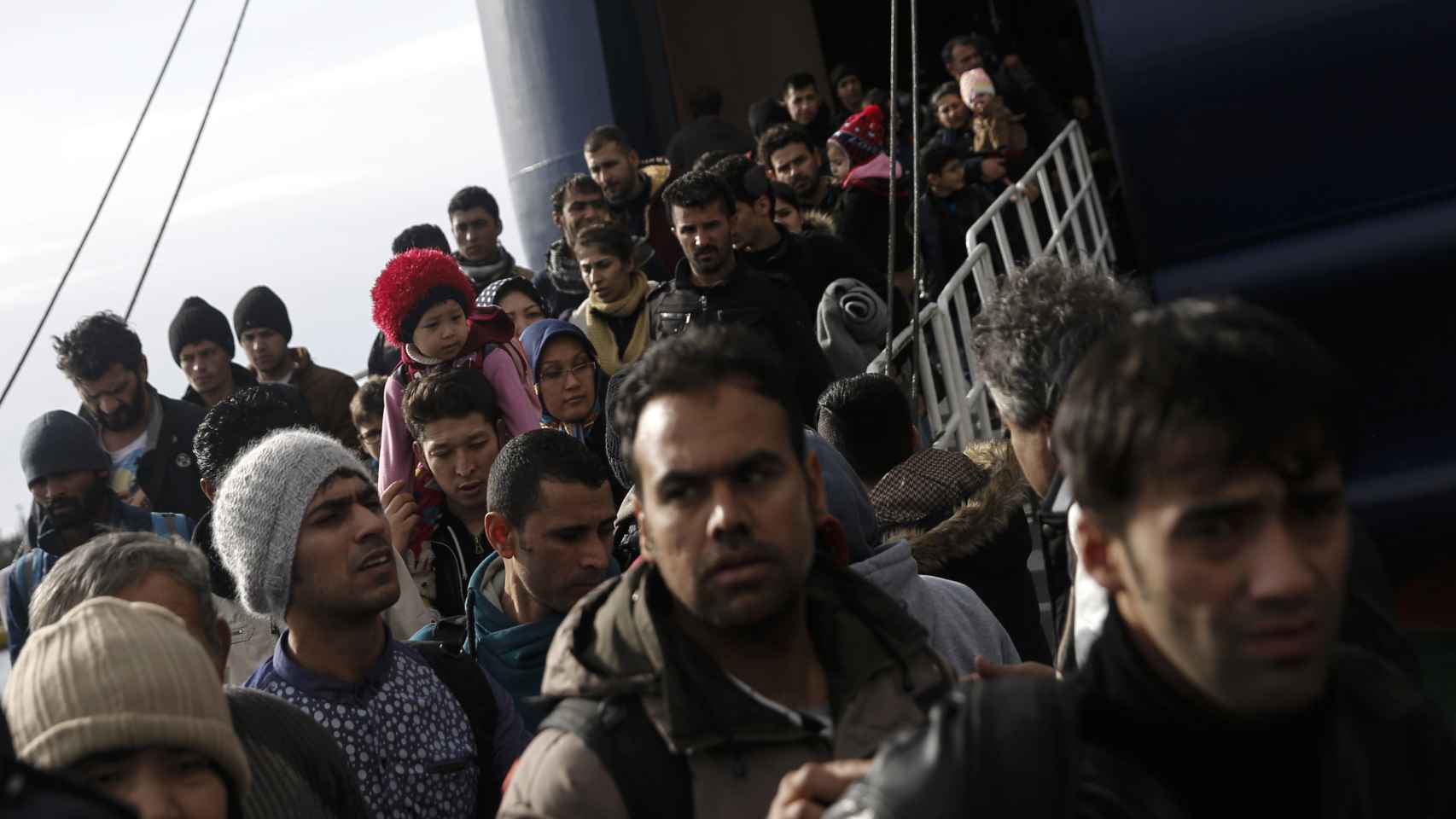 Refugiados llegan a Europa.