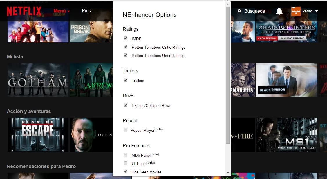 nenhacer netflix extension
