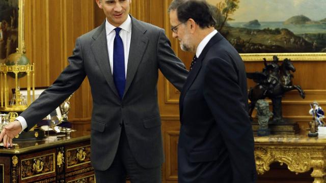 Felipe VI y Mariano Rajoy en la anterior ronda de consultas del monarca.