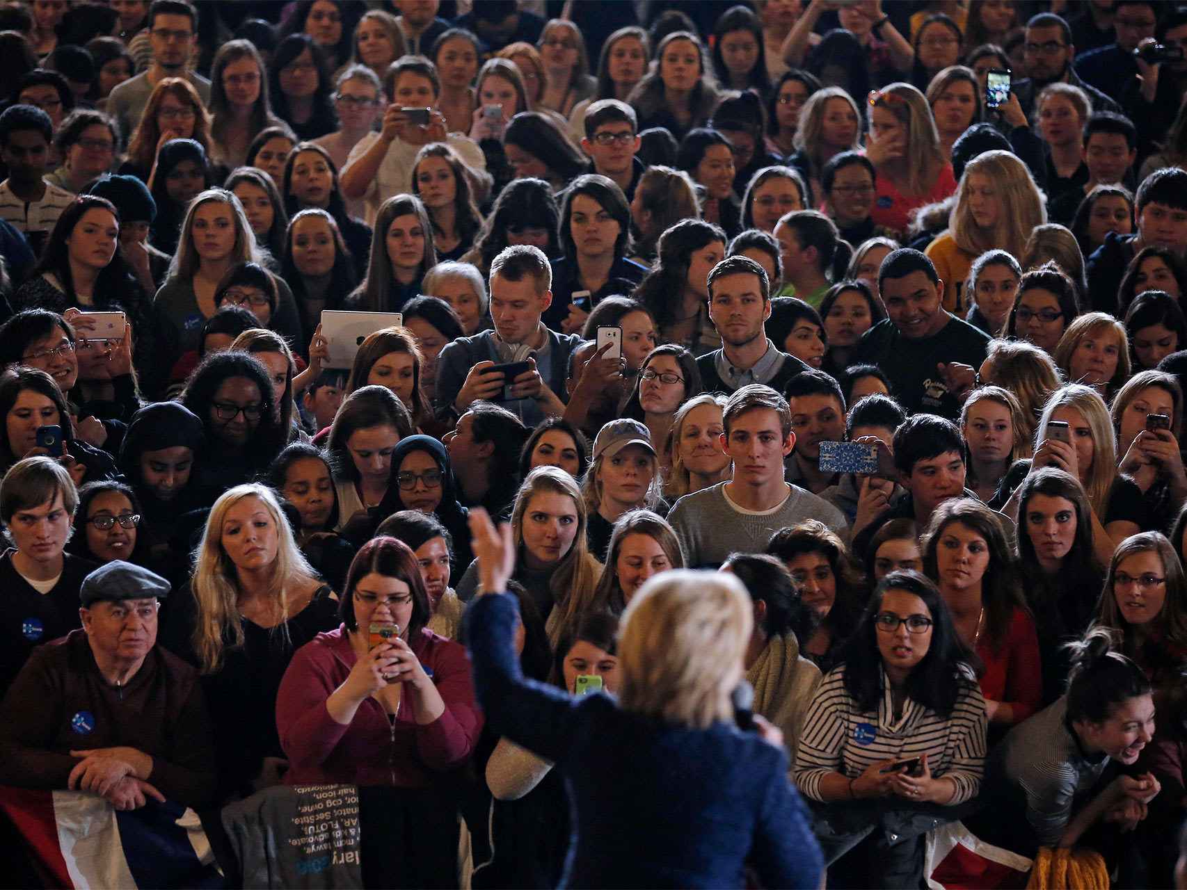 Hillary Clinton, durante un acto en Iowa City.