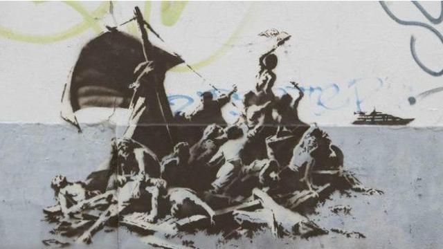 Versión de Bansky de 'La balsa de la medusa'