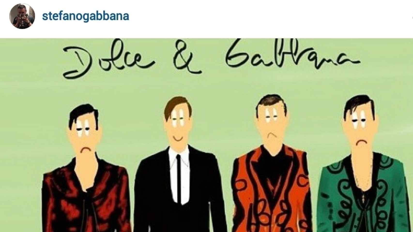 Stefano Gabbana comparte en su Instagram el dibujo de Dani Wilde