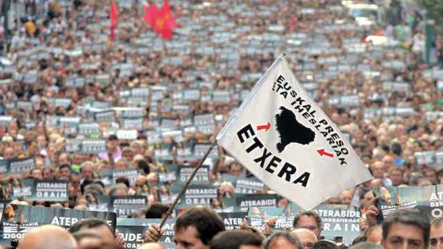 Manifestación en favor de los presos de ETA.
