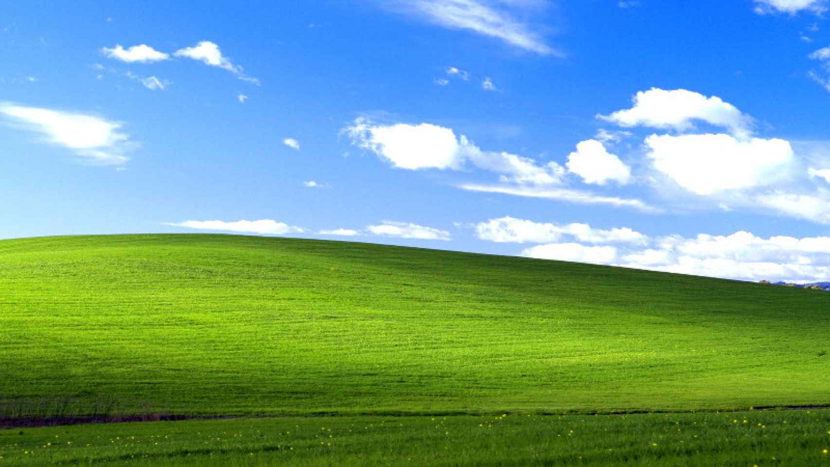El famoso fondo de pantalla por defecto de Windows XP