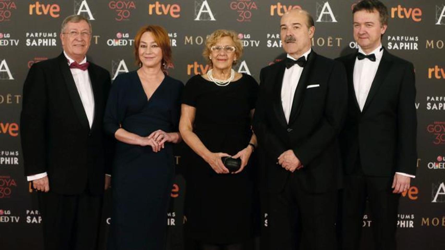 Resines junto a Manuela Carmena en la gala de los Goya