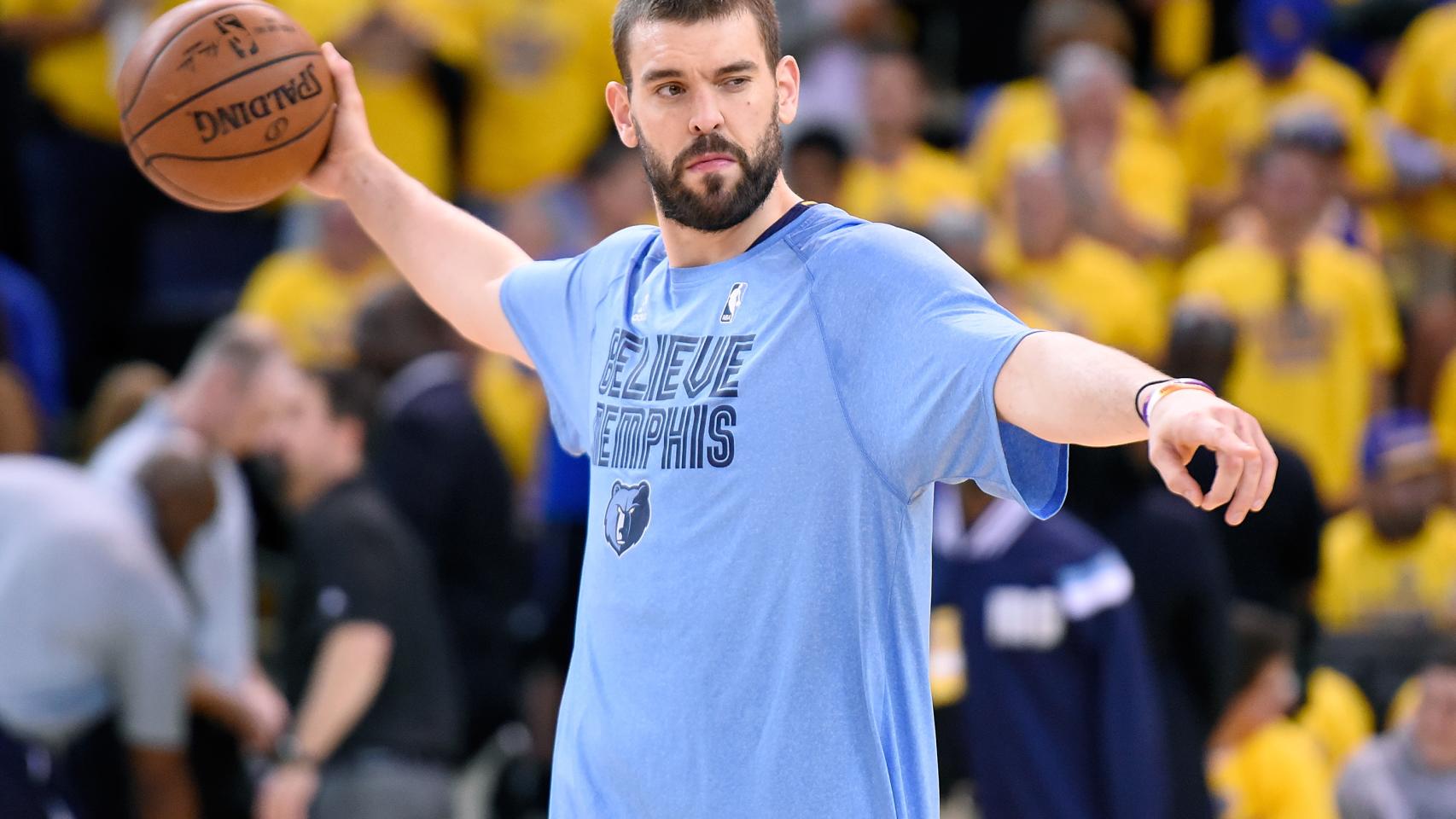 Marc Gasol antes de un partido de los Memphis Grizzlies.