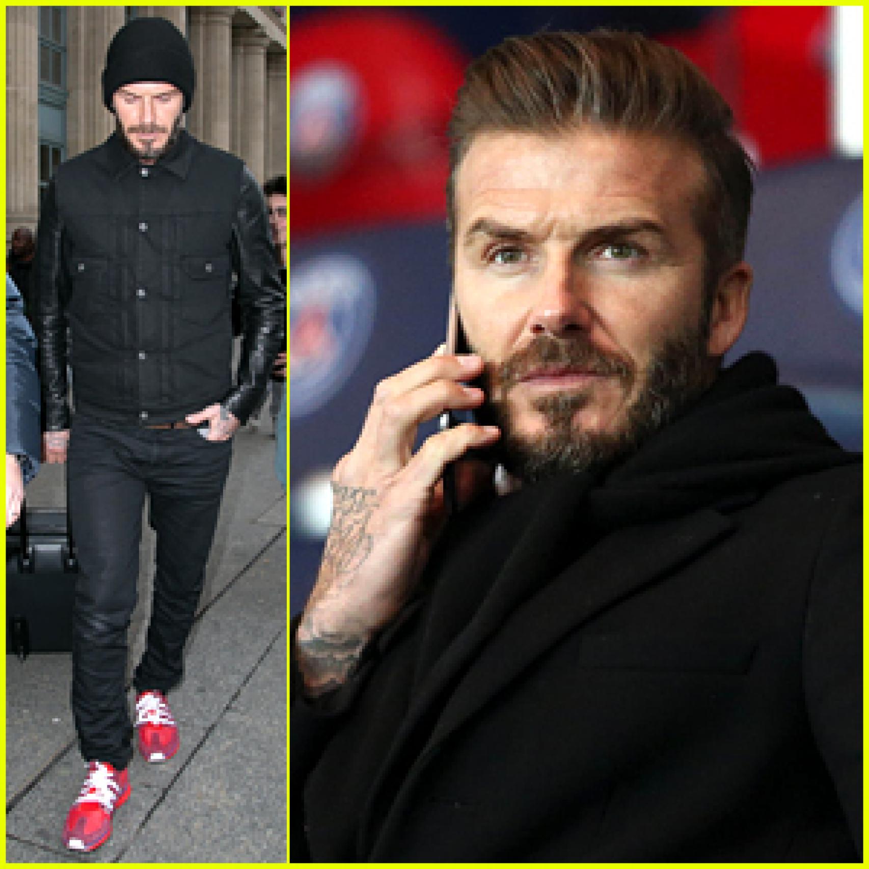 David Beckham con outfit relajado de paseo