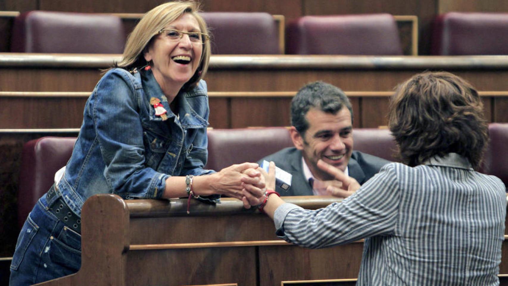 Rosa Díez, Toni Cantó e Irene Lozano en el Congreso