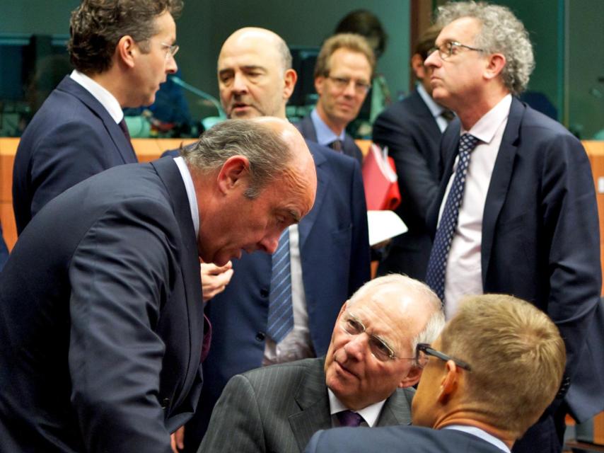 El ministro de Economía, de Guindos, con sus socios europeos