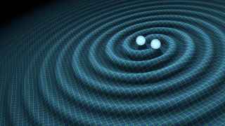 Una representación de las ondas gravitacionales.