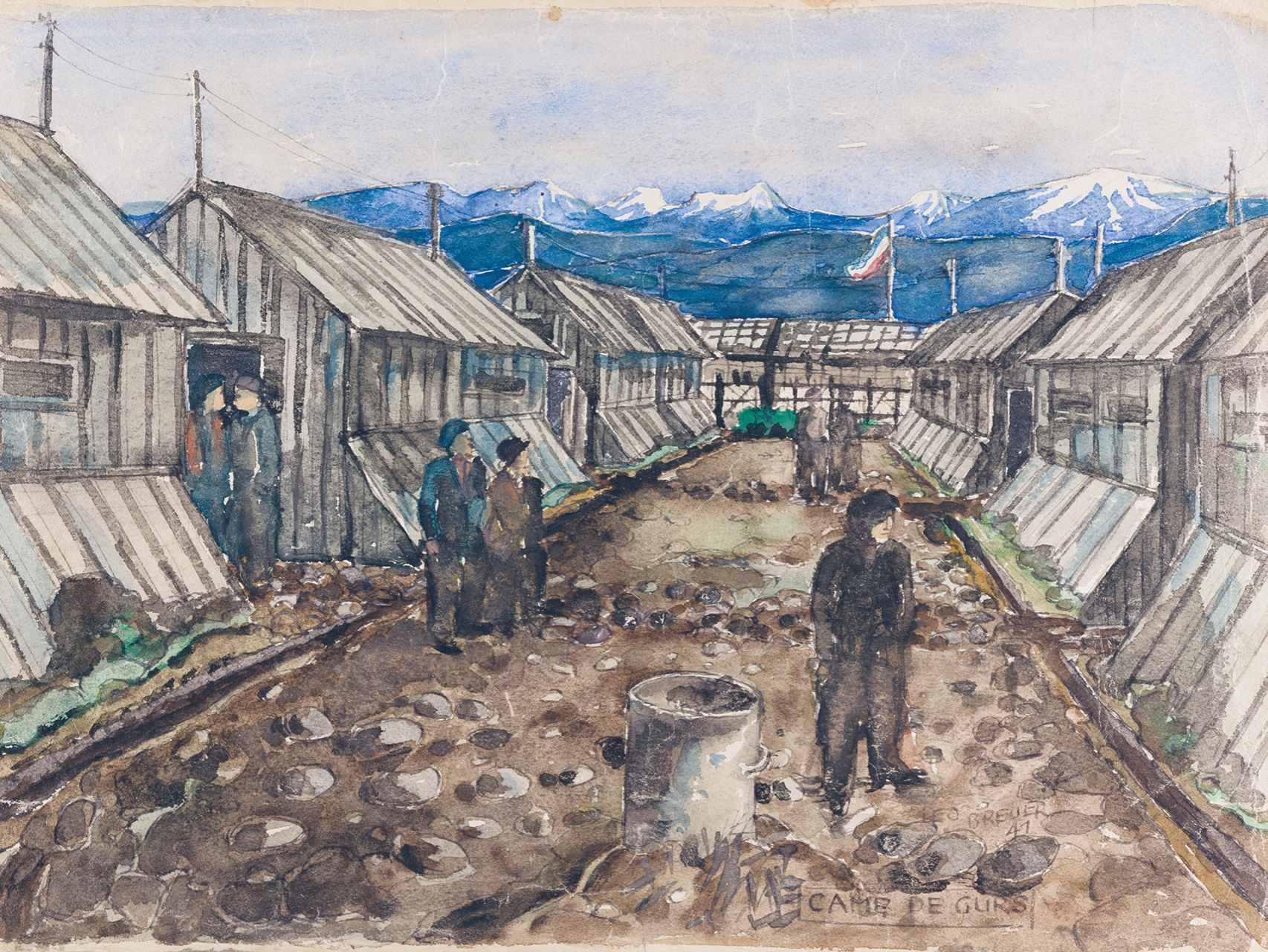 Pfad zwischen den Baracken, 1941