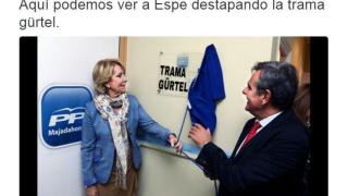 Uno de los memes que bromea sobre cuándo Esperanza Aguirre 'descubrió la trama Gürtel'