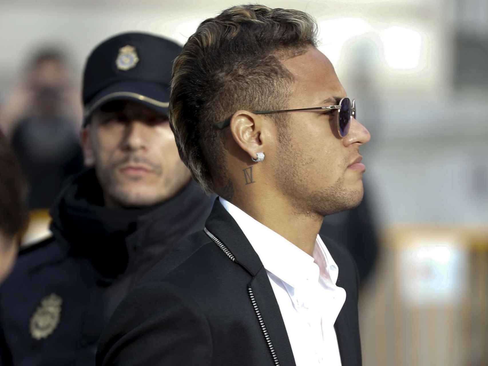 Neymar, el día de su comparecencia ante la Audiencia Nacional.