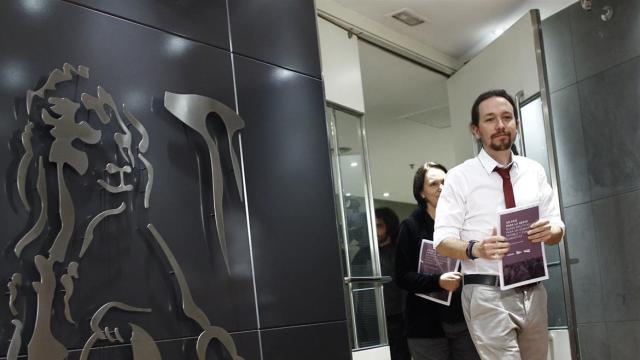 Pablo Iglesias, durante la presentación de su documento.