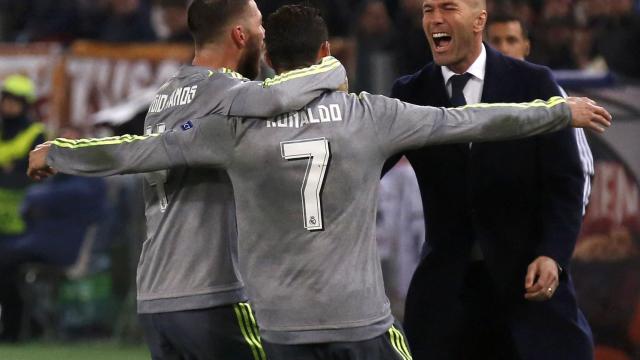 Cristiano Ronaldo celebró su tanto con Zinedine Zidane.