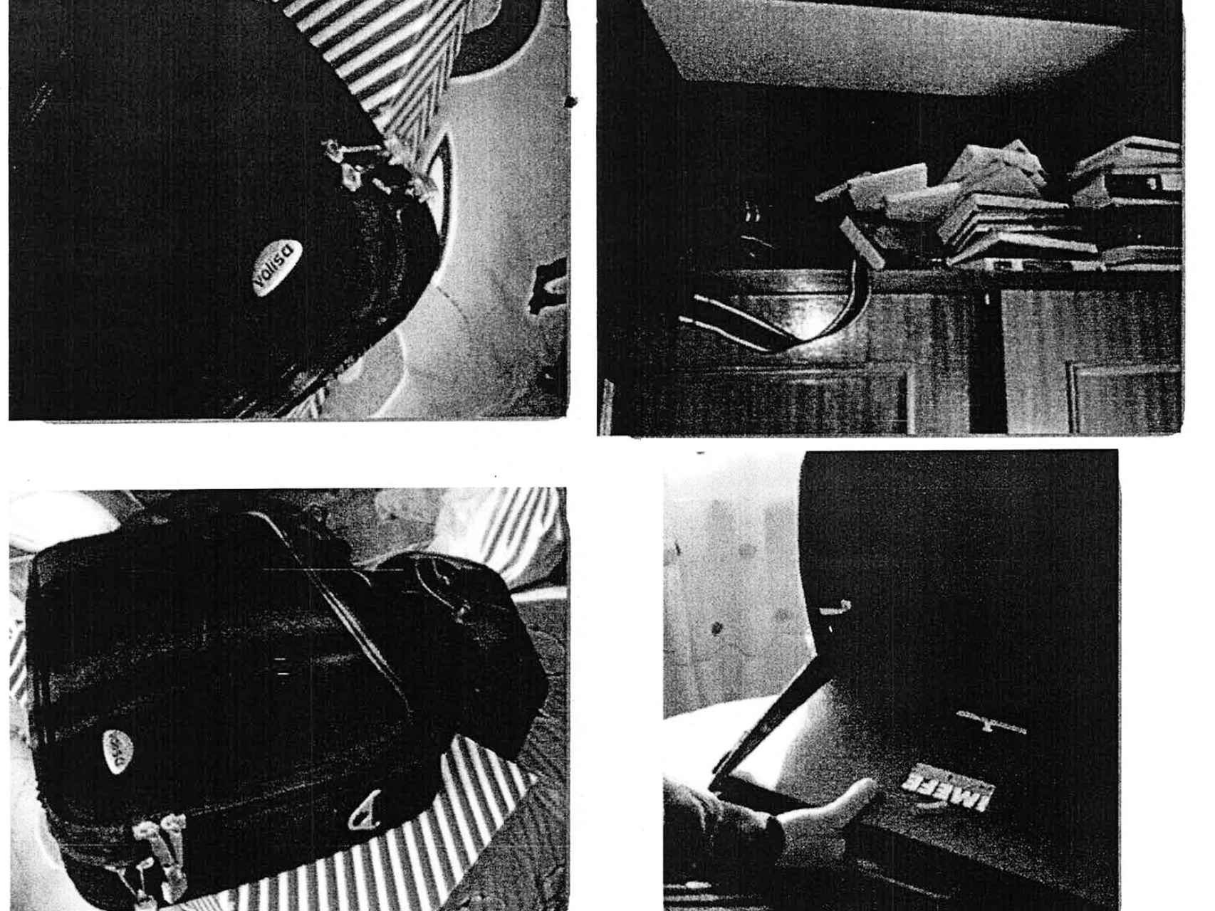 Imágenes del maletín donde Francisco Granados guardaba los fondos.