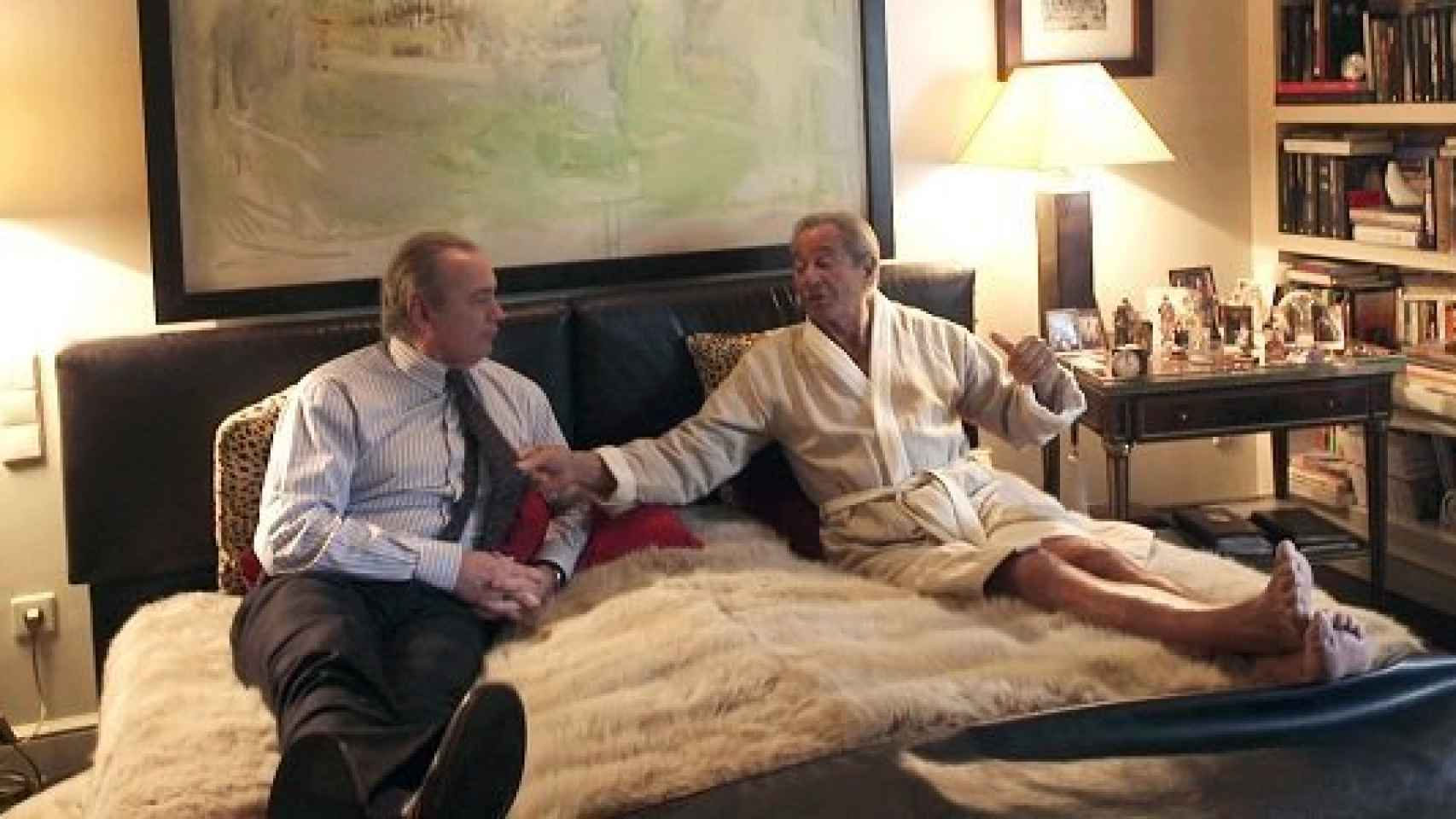 Bertín y Arturo Fernández mantuvieron una animada charla en la cama del actor