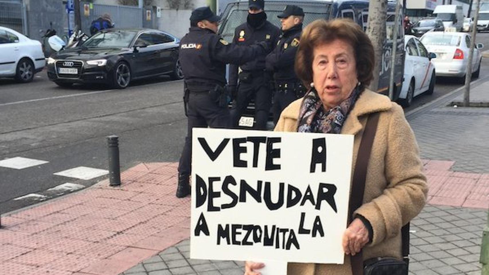La imagen de la manifestante tomada por José María Garrido de 'El Plural'.