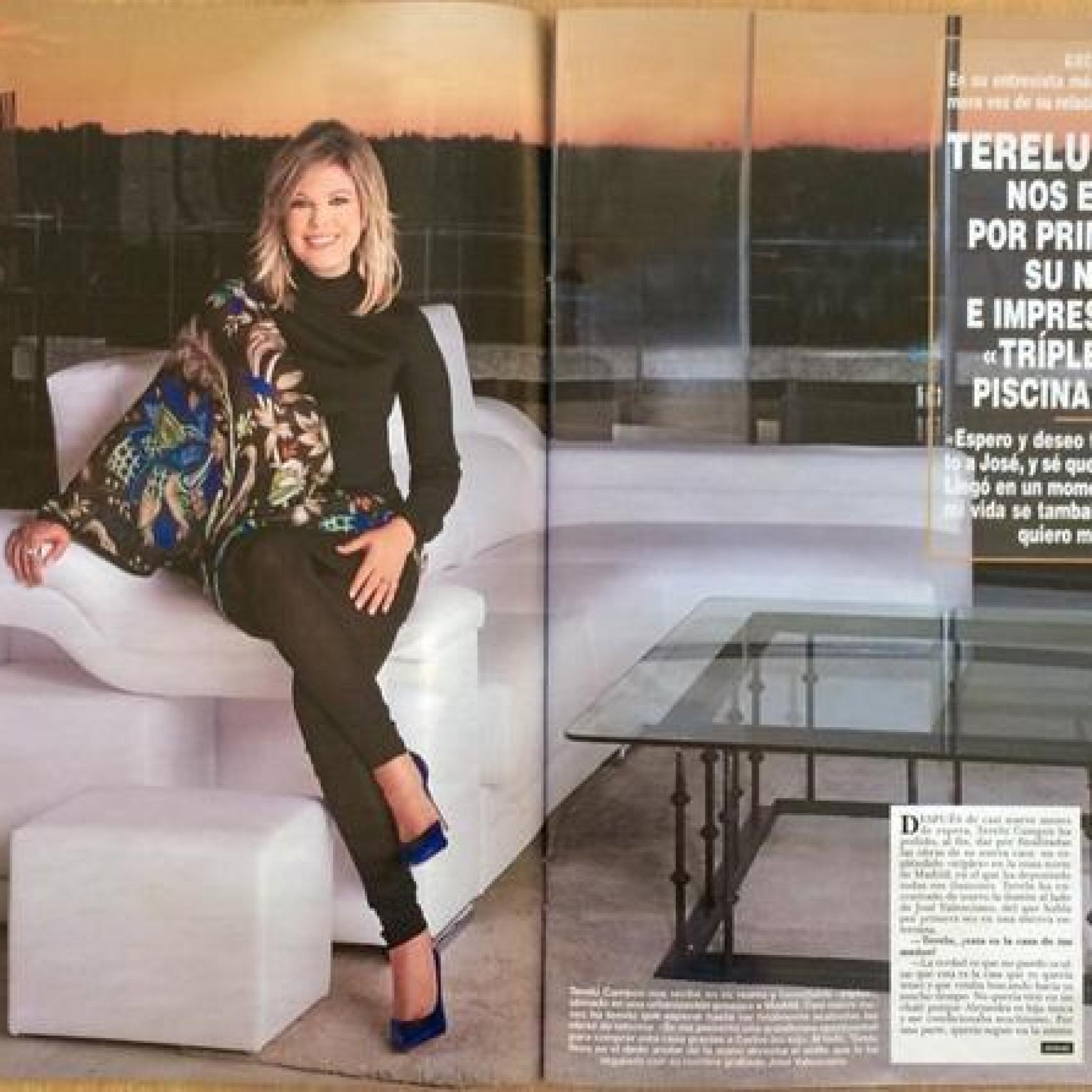 Terelu mostró su nuevo tríplex en exclusiva a una revista
