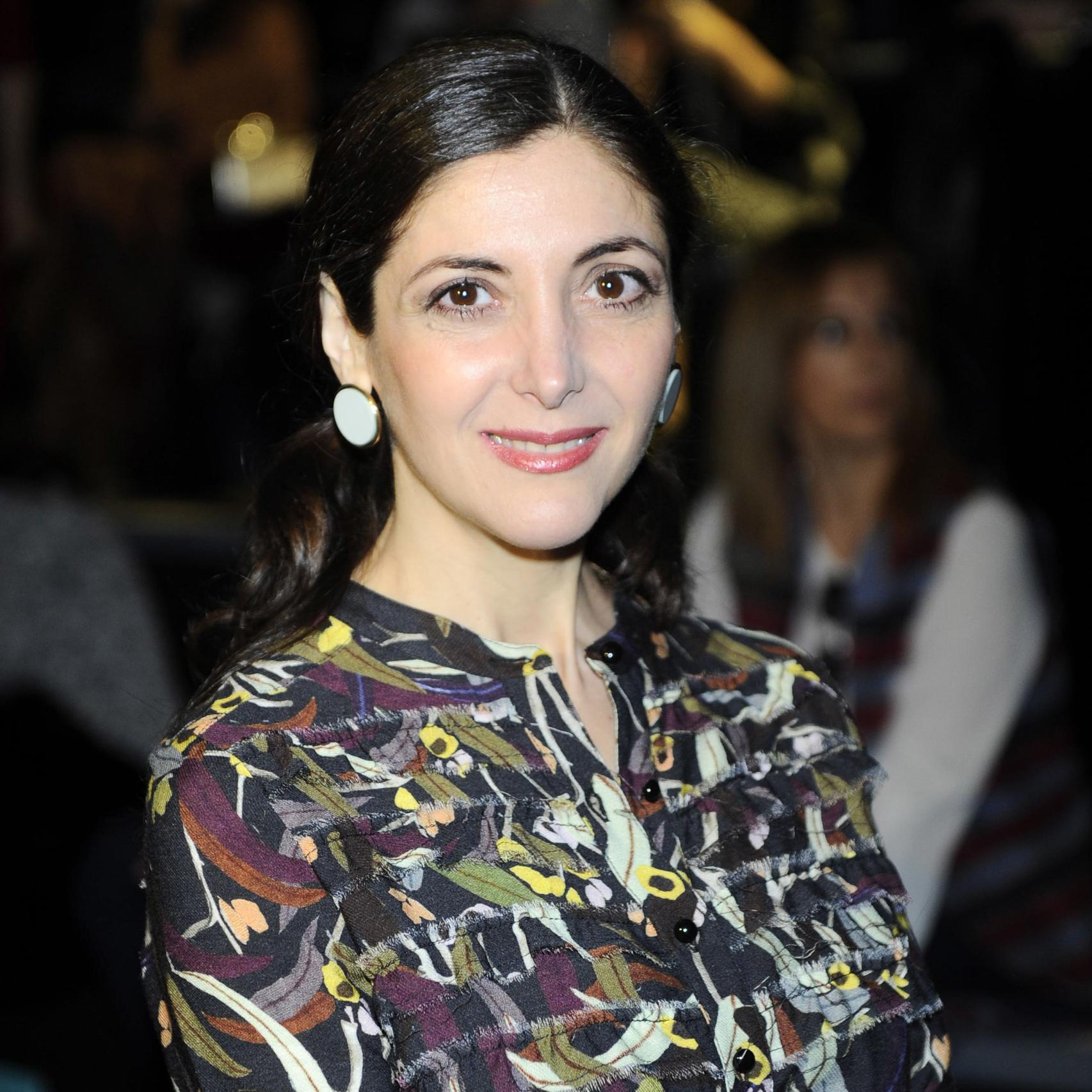 Espido Freire en el desfile de Ailanto en la MBFWM