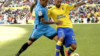 Dani Alves en el partido ante Las Palmas